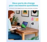 Chargeur pour téléphone mobile Anker 1A3C 70 W Max via chaque port USB Type C 70 W Noir