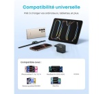 Chargeur pour téléphone mobile Anker 1A3C 70 W Max via chaque port USB Type C 70 W Noir