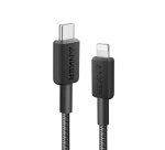 Câble téléphone portable Anker tressé USB-C vers Lightning 0,9 m Noir pour Smartphones et Tablettes