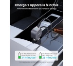 Accessoire téléphonie pour voiture Anker Chargeur Nano avec câble USB-C rétractable et port USB-C 75W Gris