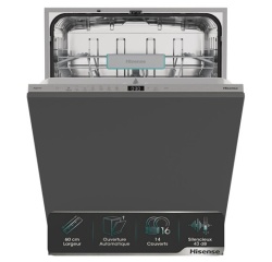Lave-vaisselle encastrable Hisense HV642A65 Gris