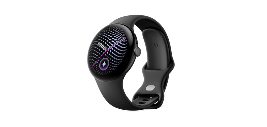 Montre connectée Google Pixel Watch 5 45 mm Bluetooth Noir Mat avec bracelet sport caoutchouc Noir Volcanique