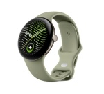 Montre connectée Google Pixel Watch 5 45 mm 4G Doré avec bracelet sport caoutchouc Vert
