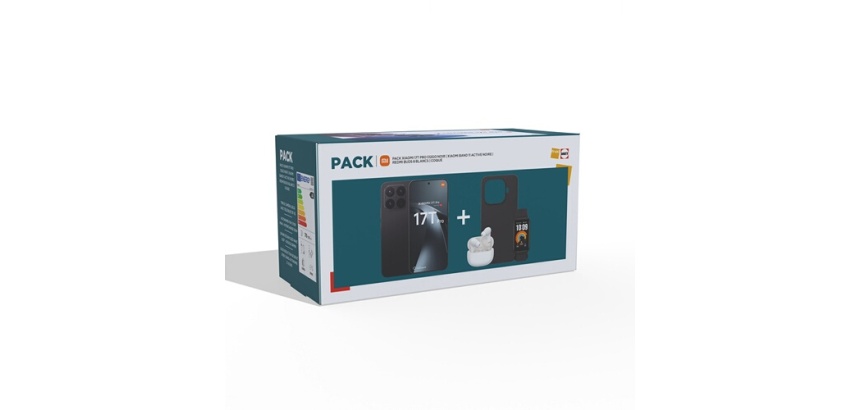 Smartphone Xiaomi Pack 17T Pro 6.83" 5G Double nano SIM 512 Go Noir conçu avec Leica + Ecouteurs True Wireless Redmi Buds 8 Blanc + Bracelet connecté Smart Band 11 Active Noir