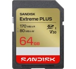 Carte mémoire SD Sandisk Extreme PLUS UHS-I 64 Go pour Appareil photo Réflex Hybride Caméscope Ordinateurs portables