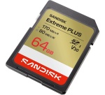Carte mémoire SD Sandisk Extreme PLUS UHS-I 64 Go pour Appareil photo Réflex Hybride Caméscope Ordinateurs portables