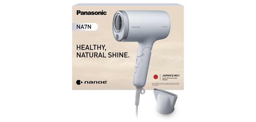 Sèche-cheveux Panasonic EH-NA7M-H825 avec technologie Nanoe et manche pliable