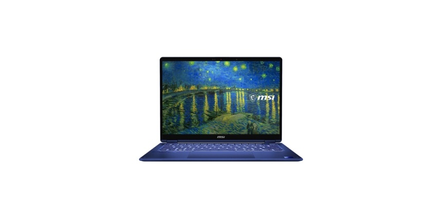 PC portable Msi Prestige 14 Flip AI+ Vincent van Gogh Edition 261FRN 14" Ecran Tactile Full HD+ Intel Core Ultra X9 32 Go RAM 1 To SSD Nuit étoilée sur le Rhône
