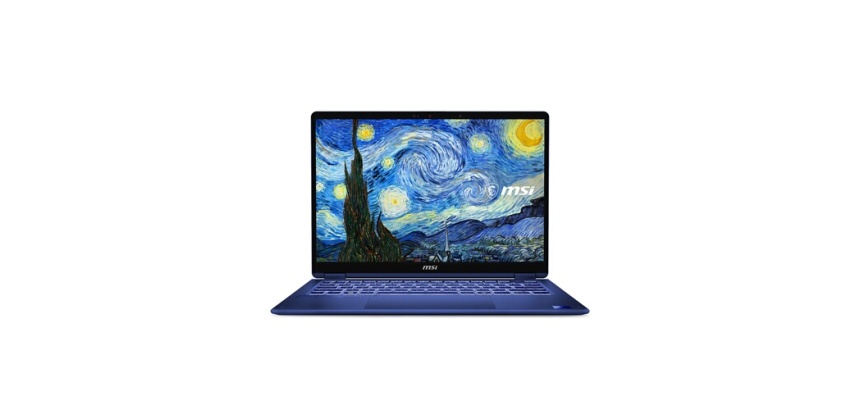 PC portable Msi Prestige 14 Flip AI+ Vincent van Gogh Edition 262FRN 14" Ecran Tactile Full HD+ Intel Core Ultra X9 32 Go RAM 1 To SSD La nuit étoilée
