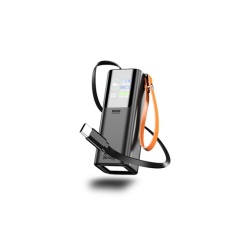 Chargeur et câble d'alimentation PC Urban Factory Batterie externe BIGEE max 20000 mAh 100 W Noir pour Ordinateur portable Tablette Smartphone