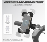 Divers équipement ou accessoire vélo Tnb Support smartphone renforcé avec verrouillage automatique vélo et trottinette Urban Moov Noir