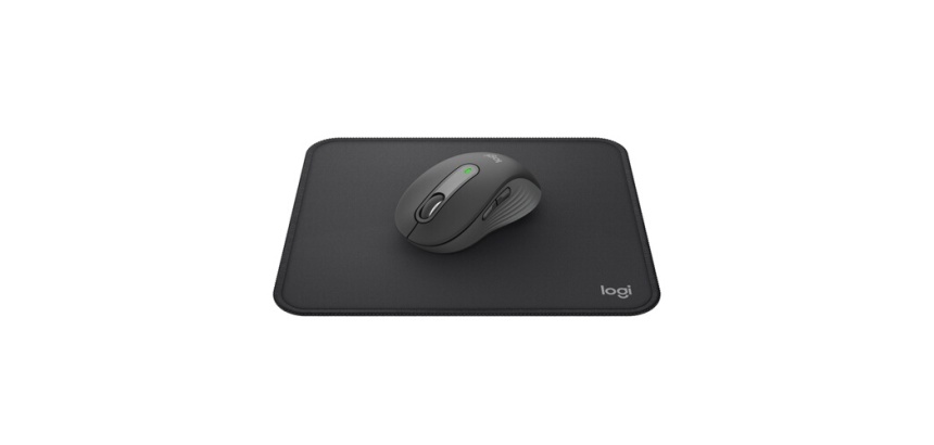 Souris Logitech Ensemble sans fil Signature M650 Graphite + Tapis de souris Logitech Noir