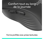 Souris Logitech Ensemble sans fil Signature M650 Graphite + Tapis de souris Logitech Noir