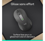 Souris Logitech Ensemble sans fil Signature M650 Graphite + Tapis de souris Logitech Noir