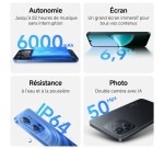 Smartphone Xiaomi Redmi 15C 6.9" Double nano SIM 128 Go Noir minuit