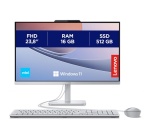 PC tout en un Lenovo A100 23,8" Intel N100 16 Go RAM 512 Go SSD Gris nuage