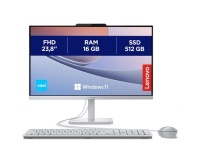 PC tout en un Lenovo A100 23,8" Intel N100 16 Go RAM 512 Go SSD Gris nuage