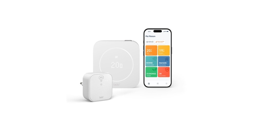 Thermostat connecté Tado Kit de démarrage filaire et Intelligent 2e gén Blanc