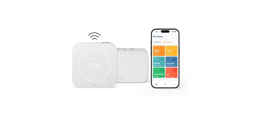 Thermostat connecté Tado Kit de démarrage sans fil et Intelligent 2e gén Blanc