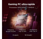Unité Centrale Lenovo Gaming LOQ Tower 26ADR10 AMD Ryzen 7 16 Go RAM 512 Go SSD Nvidia GeForce RTX 5060 Gris et Noir