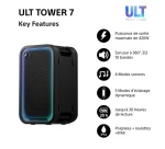 Enceinte Sono DJ Sony sans fil Bluetooth SRS-ULT700 Tower 7 festive Noir