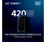 Enceinte Sono DJ Sony sans fil Bluetooth SRS-ULT700 Tower 7 festive Noir