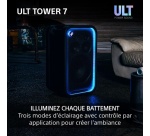 Enceinte Sono DJ Sony sans fil Bluetooth SRS-ULT700 Tower 7 festive Noir
