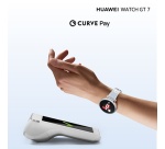 Montre connectée Huawei Watch GT 7 46 mm Bluetooth acier inoxydable Argent avec bracelet en fluoroélastomère Bleu et Blanc