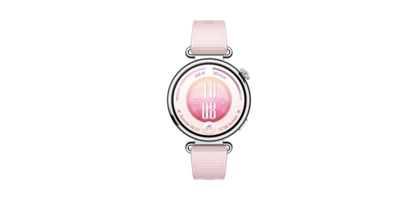 Montre connectée Huawei Watch GT 7 41 mm Bluetooth acier inoxydable avec bracelet en fluoroélastomère Rose