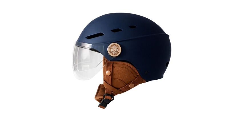 Casque vélo Tnb avec visière et oreillettes Urban Moov Vista Taille L Bleu Cosmos