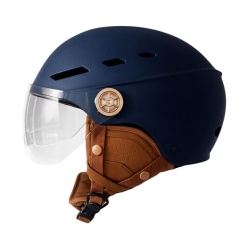 Casque vélo Tnb avec visière et oreillettes Urban Moov Vista Taille M Bleu Cosmos