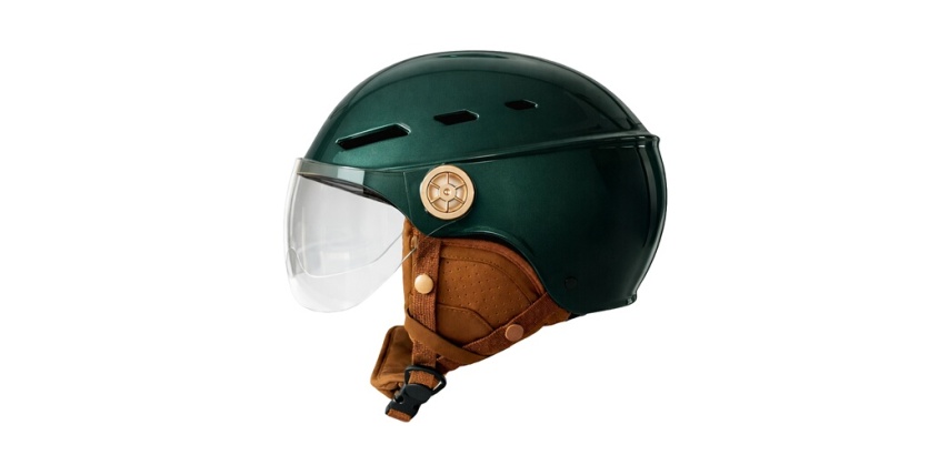 Casque vélo Tnb avec visière et oreillettes Urban Moov Vista Taille L Vert