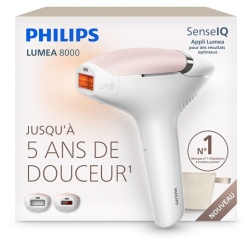 Epilation semi-définitive Philips Epilateur à lumière pulsée Lumea Series 8000 BRI932/00  Blanc Rose
