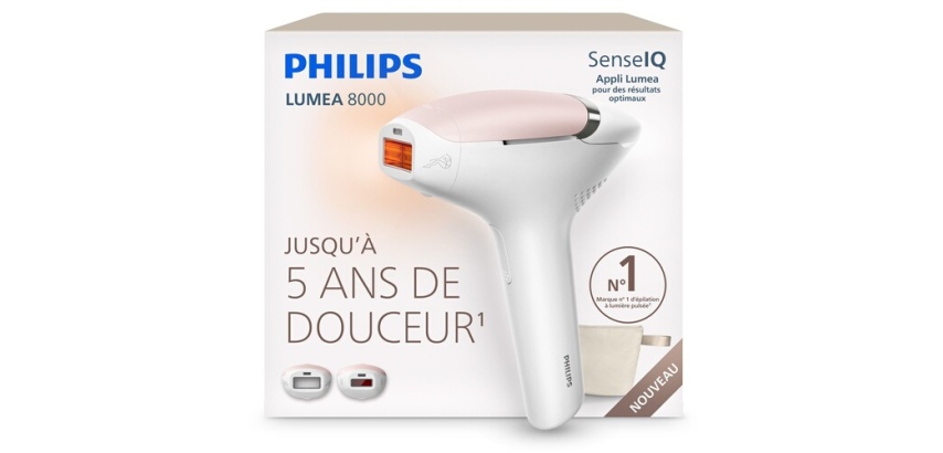 Epilation semi-définitive Philips Epilateur à lumière pulsée Lumea Series 8000 BRI932/00 Blanc Rose