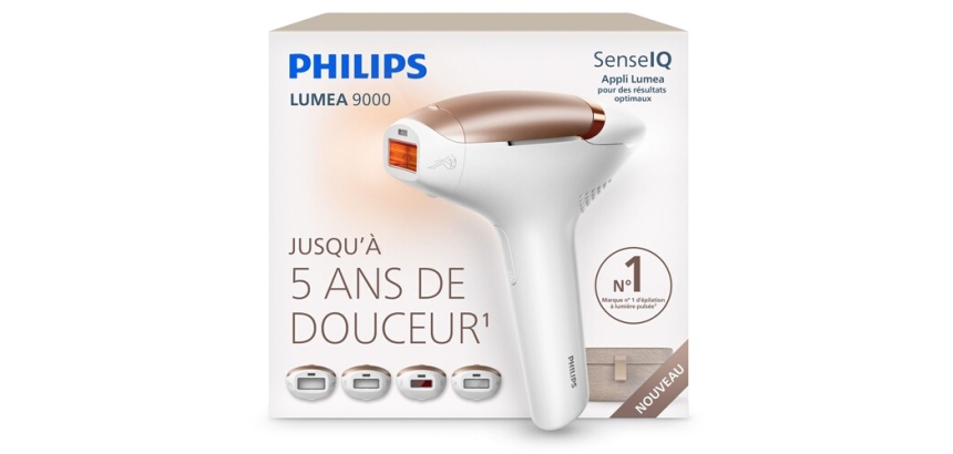Epilation semi-définitive Philips Epilateur à lumière pulsée Lumea Series 9000 BRI984/00 Rose Gold