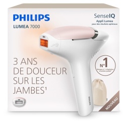 Epilation semi-définitive Philips Epilateur à lumière pulsée  Lumea Series 7000 BRI930/00 Blanc Rose