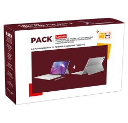 Tablette tactile Lenovo Pack Idea Tab Pro Gen 2 13'' 256 Go Gris Nuage + Stylet Tab + Coque de protection avec Clavier Folio Lenovo maqnétique détachable