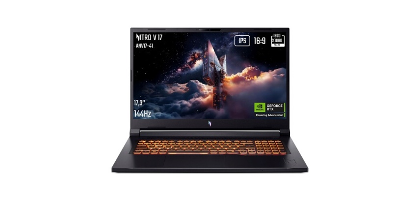 PC portable Acer Nitro V 17 AI ANV17-41-R0N0 17,3" Full HD 144 Hz AMD Ryzen 7 32 Go RAM 1 To SSD Nvidia GeForce RTX 5060 Noir