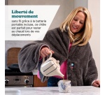 Couverture chauffante Homedics sans fil Cosy Gris