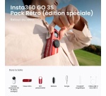 Caméra sport Insta360 Pack Go 3S Retro Edition Speciale Classic 128 Go Rouge