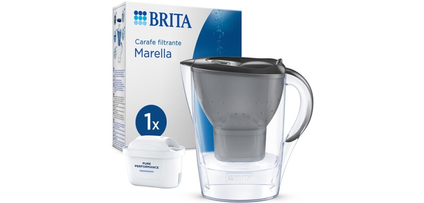 Bouteille et carafe filtrante Brita Carafe filtrante Marella graphite (2,4L) inclus 1 cartouche filtrante MAXTRA PRO All-in-1