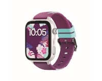 Montre connectée Savefamily enfant SaveWatch Plus 2 GPS 49 mm Boitier blanc avec bracelet silicone violet Maui