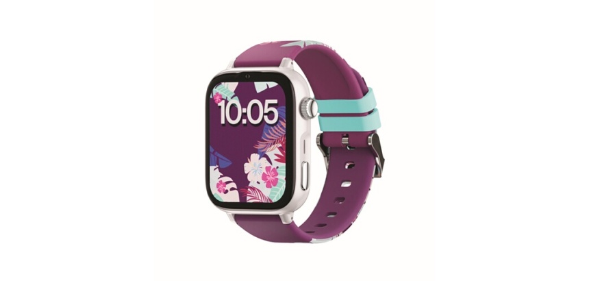 Montre connectée Savefamily enfant SaveWatch Plus 2 GPS 49 mm Boitier blanc avec bracelet silicone violet Maui