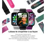 Montre connectée Savefamily enfant SaveWatch Plus 2 GPS 49 mm Boitier blanc avec bracelet silicone violet Maui
