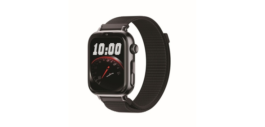 Montre connectée Savefamily enfant SaveWatch Plus 2 GPS 49 mm Boitier noir avec bracelet tissu noir