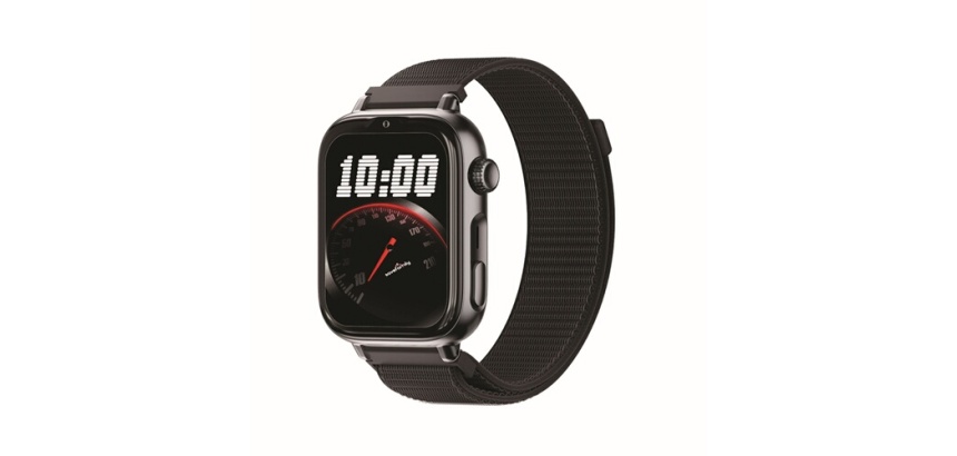 Montre connectée Savefamily enfant SaveWatch Plus 2 GPS 49 mm Boitier noir avec bracelet tissu noir
