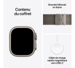 Apple watch Apple Watch Ultra 4 GPS + Cellular 49 mm Boîtier en titane Naturel avec Boucle milanaise en titane Naturel - M