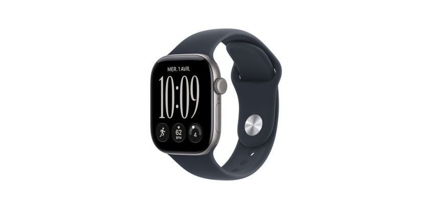 Apple watch Apple Watch Series 12 GPS + Cellular 46 mm Boîtier en aluminium Gris sidéral avec Bracelet Sport Bleu marine - M/L