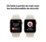 Apple watch Apple Watch SE 3 GPS 44 mm Boîtier en aluminium Minuit avec Bracelet Sport Bleu marine - S/M