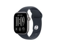 Apple watch Apple Watch Series 12 GPS 42 mm Boîtier en aluminium Gris sidéral avec Bracelet Sport Bleu marine - S/M